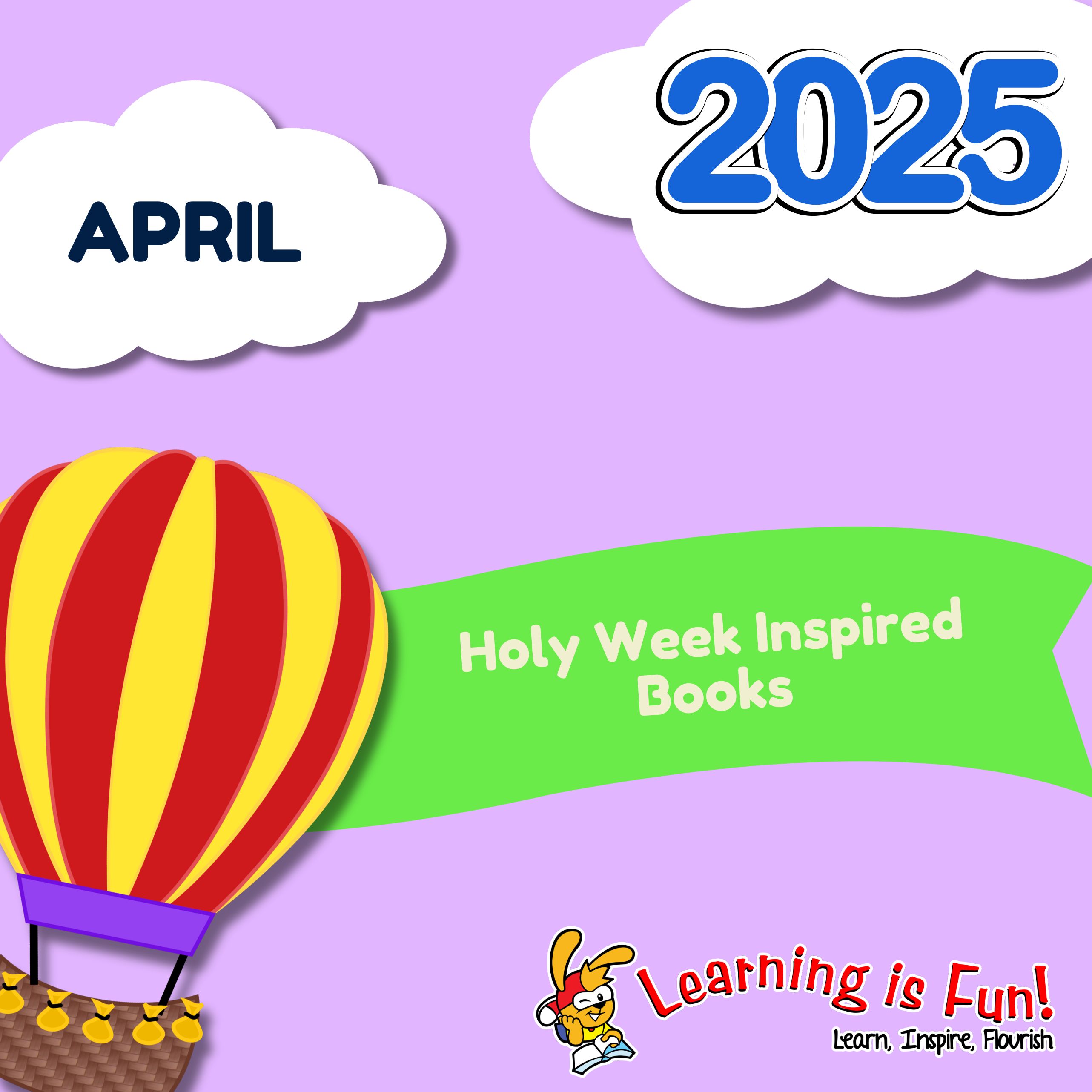 Show blog post for APRIL 2025 - WEEK 1 | Holy Week Inspired Books Picture for blog post APRIL 2025 - WEEK 1 | Holy Week Inspired Books